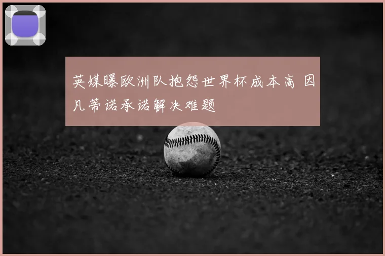 英媒曝欧洲队抱怨世界杯成本高 因凡蒂诺承诺解决难题